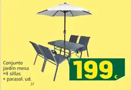 HiperDino Conjunto jardín mesa +4 sillas oferta