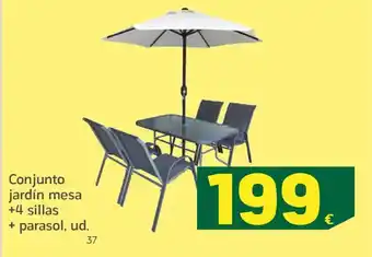 HiperDino Conjunto jardín mesa +4 sillas oferta