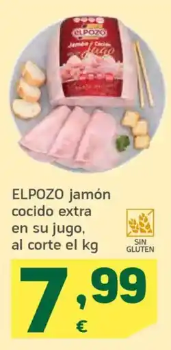HiperDino ELPOZO jamón cocido extra en su jugo oferta