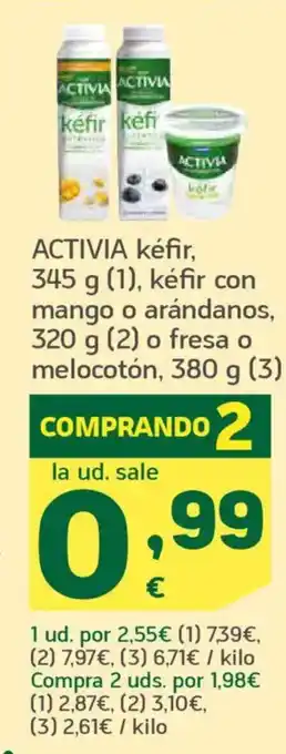 HiperDino ACTIVIA kefir oferta