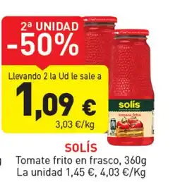 Hiperber SOLÍS Tomate frito en frasco oferta