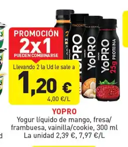 Hiperber YOPRO Yogur líquido de mango, fresa/ frambuesa, vainilla/cookie oferta
