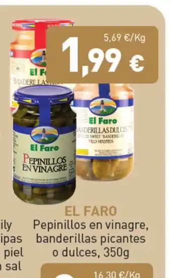 Hiperber EL FARO Pepinillos en vinagre, banderillas picantes o dulces oferta