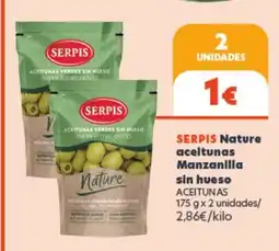 Hiperber SERPIS Nature aceitunas Manzanilla sin hueso oferta