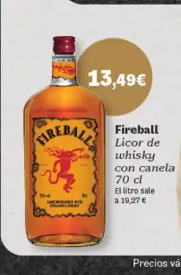 Hiperber FIREBALL Licor de whisky con canela oferta