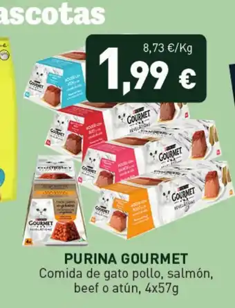 Hiperber PURINA GOURMET Comida de gato pollo, salmón, beef o atún oferta