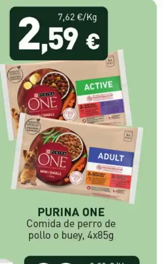 Hiperber PURINA ONE Comida de perro de pollo o buey oferta