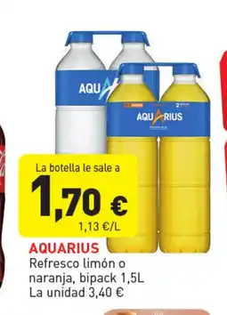 Hiperber AQUARIUS Refresco limón o naranja oferta