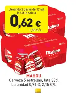 Hiperber MAHOU Cerveza 5 estrellas oferta