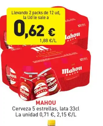 Hiperber MAHOU Cerveza 5 estrellas oferta