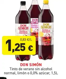Hiperber DON SIMÓN Tinto de verano sin alcohol normal, limón o 0,0% azúcar oferta