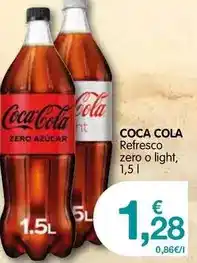 CashDiplo Coca-cola - refresco zero o light oferta