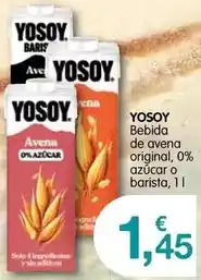 CashDiplo Yosoy - bebida de avena original, 0% azúcar o barista oferta