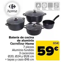 Carrefour Carrefour home - batería de cocina de aluminio oferta