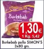 Congelados Copos Simon's - burkebab pollo oferta