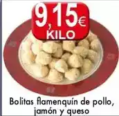 Congelados Copos Bolitas flamenquín de pollo, jamón y queso oferta
