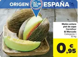 Carrefour Market Melón entero piel de sapo Carrefour El Mercado oferta