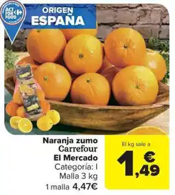 Carrefour Market Naranja zumo Carrefour El Mercado oferta