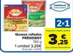 Carrefour Market PRÉSIDENT Quesos rallados oferta