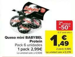 Carrefour Market BABYBEL Queso mini Protein oferta