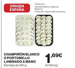 Supercor Champiñón blanco o portobello laminado a mano oferta