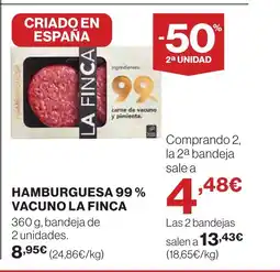 Supercor LA FINCA Hamburguesa 99 % vacuno oferta