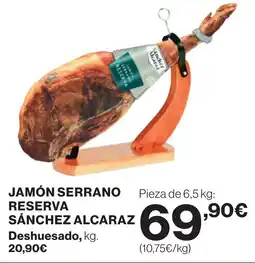 Supercor Jamón serrano reserva sánchez alcaraz oferta
