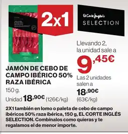 Supercor Jamón de cebo de campo ibérico 50% raza ibérica oferta