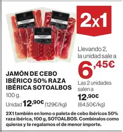 Supercor Jamón de cebo ibérico 50% raza ibérica sotoalbos oferta