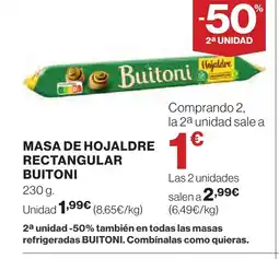 Supercor BUITONI Masa de hojaldre rectangular oferta