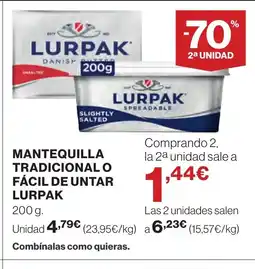 Supercor LURPAK Mantequilla tradicional o fácil de untar oferta