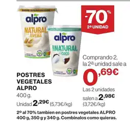 Supercor ALPRO Postres vegetales oferta