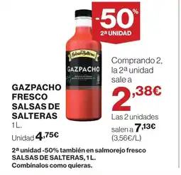 Supercor Gazpacho fresco salsas de salteras oferta