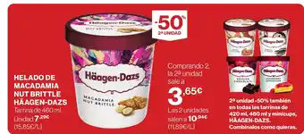 Supercor HÄAGEN-DAZS Helado de macadamia nut brittle oferta