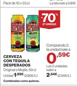 Supercor DESPERADOS Cerveza con tequila oferta