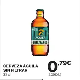 Supercor Cerveza águila sin filtrar oferta