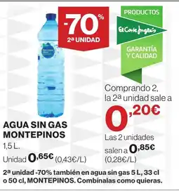 Supercor MONTEPINOS Agua sin gas oferta