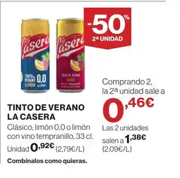 Supercor LA CASERA Tinto de verano oferta