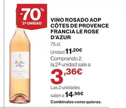 Supercor Vino rosado aop côtes de provence francia le rose d'azur oferta