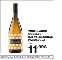 Supercor PACO&LOLA Vino blanco godello d.o. valdeorras oferta