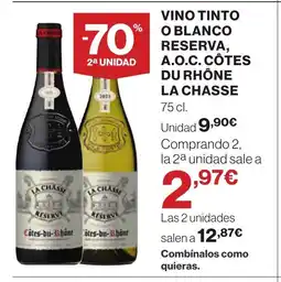 Supercor LA CHASSE Vino tinto o blanco reserva, a.o.c. côtes du rhône oferta