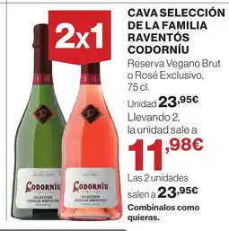 Supercor CODORNÍU Cava selección de la familia raventós oferta