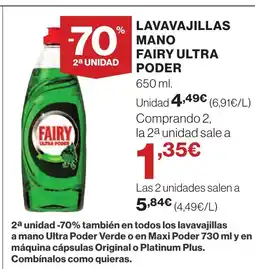 Supercor Lavavajillas mano fairy ultra poder oferta