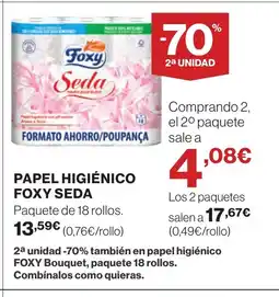 Supercor FOXY SEDA Papel higiénico oferta
