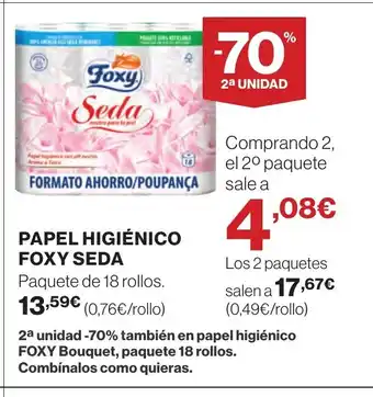 Supercor FOXY SEDA Papel higiénico oferta
