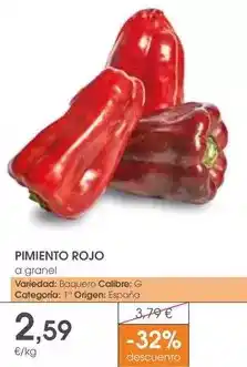 Supermercados Plaza Origen - pimiento rojo oferta
