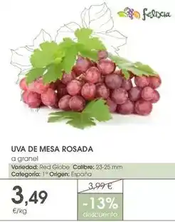 Supermercados Plaza Origen - uva de mesa rosada oferta