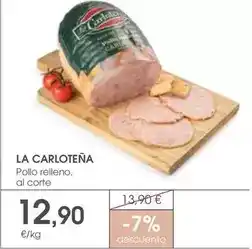 Supermercados Plaza La carloteña - pollo relleno oferta
