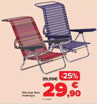 Carrefour Silla baja ibiza multirayas oferta