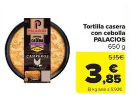 Carrefour Market PALACIOS Tortilla casera con cebolla oferta